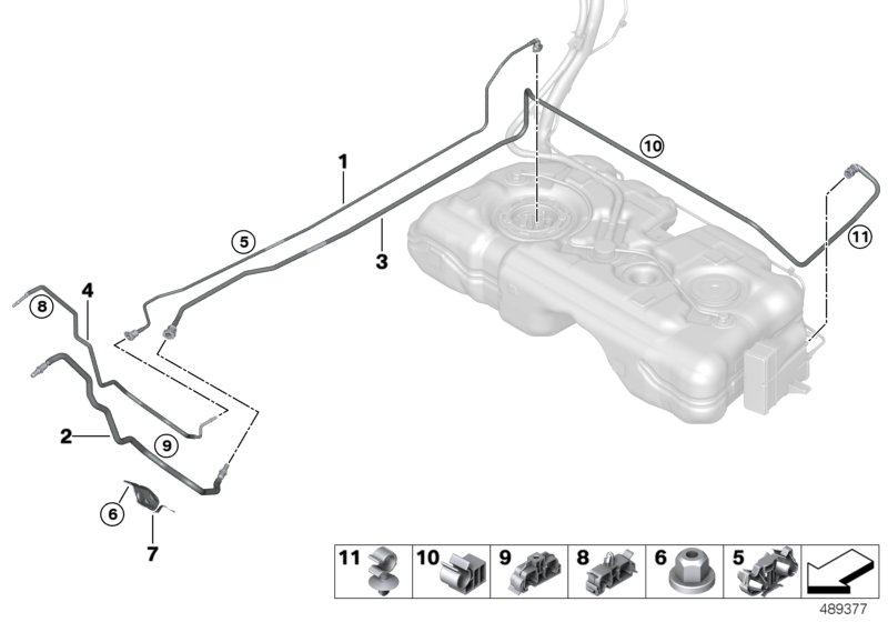 Genuine BMW Mini 16127464633 F44 F46 Front Fuel Feed Line (Inc. 228iX, Cooper S & 216i) | ML Performance UK Car Parts