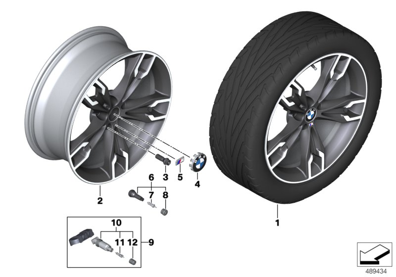 Genuine BMW 36117855087 G30 G31 Disk Wheel Light Alloy Titanium Matte 8JX20 ET:30 (Inc. 530i, 518d & M550iX) | ML Performance UK Car Parts