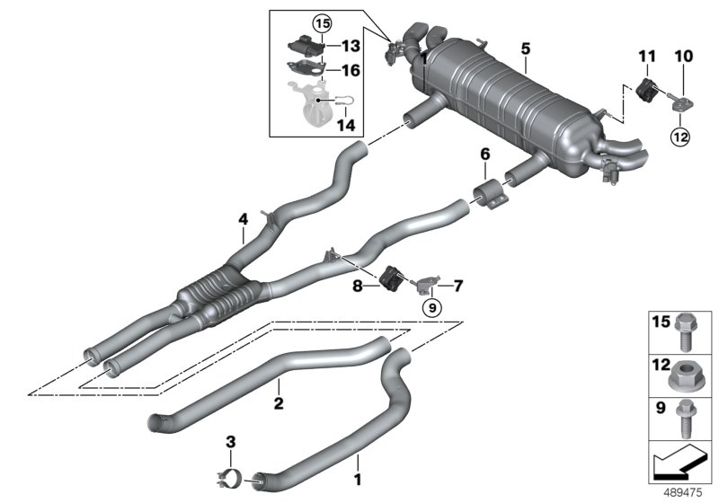 Genuine BMW 18308482534 G16 Center Muffler (Inc. M850iX) | ML Performance UK Car Parts