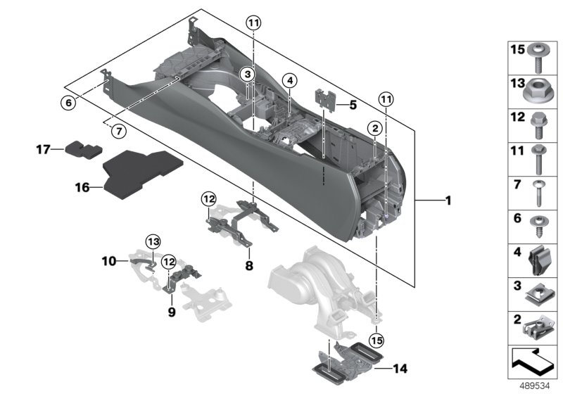 Genuine BMW 51166833920 G30 G31 G32 Center Console SCHWARZ (Inc. 520i 1.6, 620d & 620dX) | ML Performance UK Car Parts