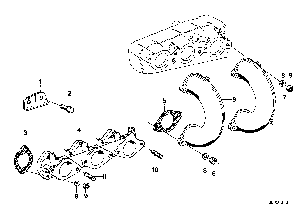 Genuine BMW 11611256415 E24 E23 E12 Intake Manifold ZYL.1-3 (Inc. 3.0CSi, 732i & 630CSi) | ML Performance UK Car Parts