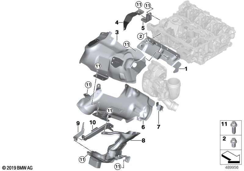 Genuine BMW 11658632100 F56 Heat Shield For Exhaust Manifold (Inc. Cooper & Cooper ALL4) | ML Performance UK Car Parts