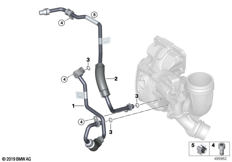 Genuine BMW 11538629960 F55 F56 Wire Exhaust Turbocharger Hose (Inc. Cooper & Cooper ALL4) | ML Performance UK Car Parts