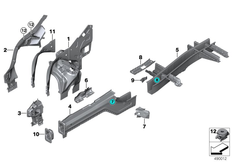 Genuine BMW 41117390609 F15 F16 Supporting Strut, Left (Inc. X5 40eX, X5 25d & X6 35i) | ML Performance UK Car Parts