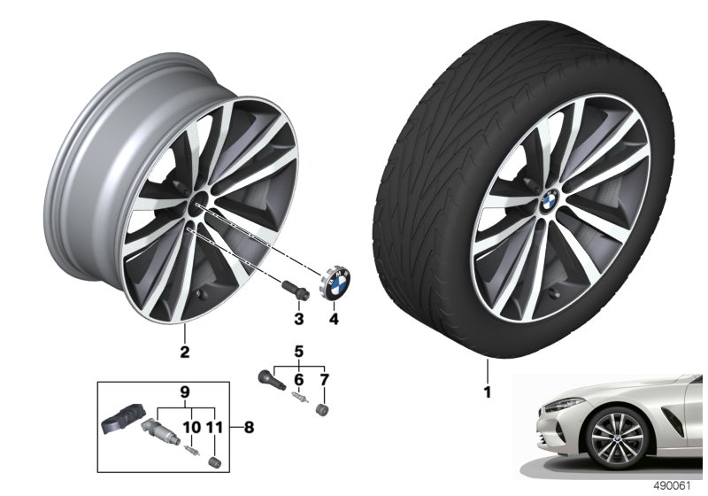 Genuine BMW 36116884202 G15 G16 G14 Disk Wheel, Light Alloy, In Orbitgrey 8JX19 ET:26 (Inc. 840i, M850iX & 840iX) | ML Performance UK Car Parts