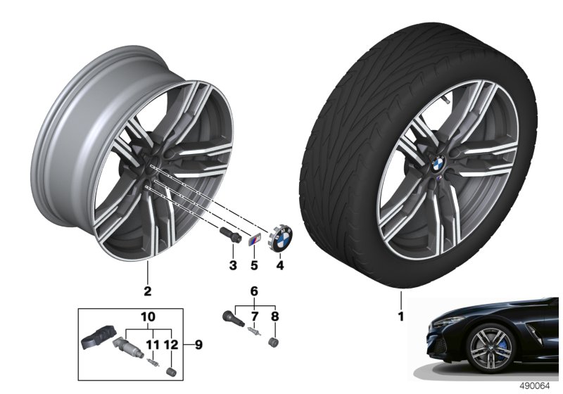 Genuine BMW 36118090019 G15 G16 G14 Disk Wheel, Light Alloy, In Orbitgrey 8JX19 ET:26 (Inc. 840i, 840dX & 840iX) | ML Performance UK Car Parts