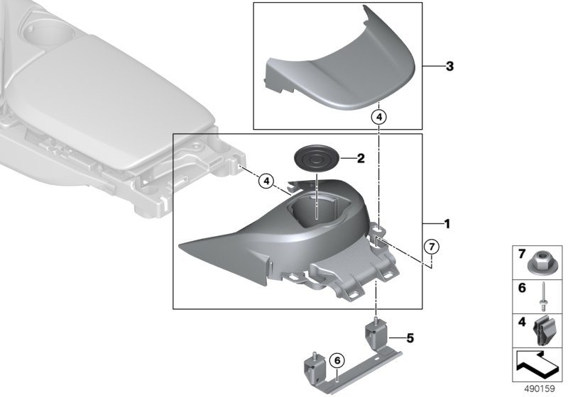 Genuine BMW 51166825793 I15 Cup Holder, Center Console Rear (Inc. i8) | ML Performance UK Car Parts