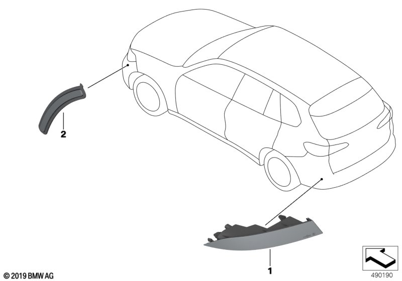 Genuine BMW 63147463977 G07 Reflector Left (Inc. X7 50iX, X7 M50iX & X7 40iX) | ML Performance UK Car Parts