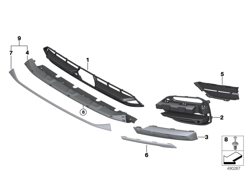 Genuine BMW 51117439132 G01 Impact Strip, Side, Right LUXURY LINE (Inc. X3) | ML Performance UK Car Parts