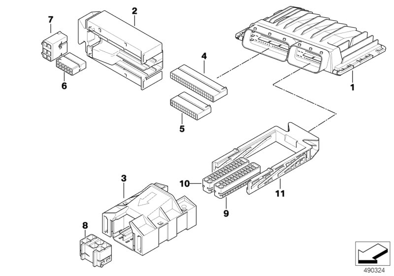 Genuine BMW 12527521522 E65 E87 E63 Socket Housing 58-POLIG (Inc. Z4 3.0si) | ML Performance UK Car Parts