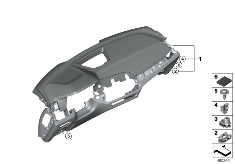 Genuine BMW 51459891577 G06 Instrument Panel 'Sensatec' SCHWARZ/WEISS (Inc. X6 30iX, X6 M50dX & X6 M50iX) | ML Performance UK Car Parts