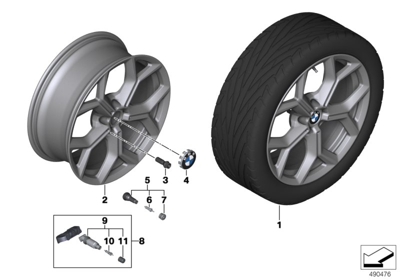 Genuine BMW 36116877327 G01 G02 Light Alloy Rim Ferricgrey 7,5JX19 ET:32 (Inc. X4 25dX & X3) | ML Performance UK Car Parts