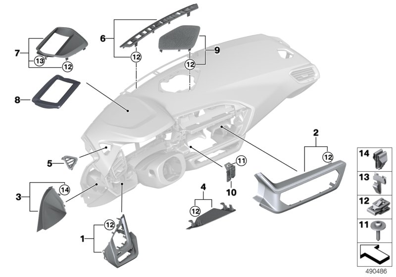 Genuine BMW 51459475704 G29 Trim Center Stack Top Center QUARZSILBER (Inc. Z4 20i & Z4 30i) | ML Performance UK Car Parts