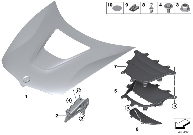 Genuine BMW 51137384341 Air Duct, Hood, Primed (Inc. i8) | ML Performance UK Car Parts