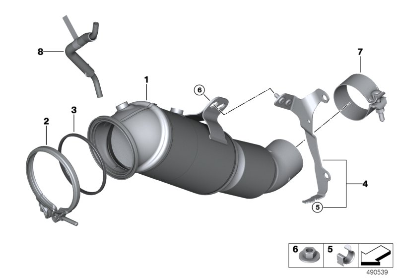 Genuine BMW 18328660990 Exch Catalytic Converter Close To Engine EU6 (Inc. X5) | ML Performance UK Car Parts