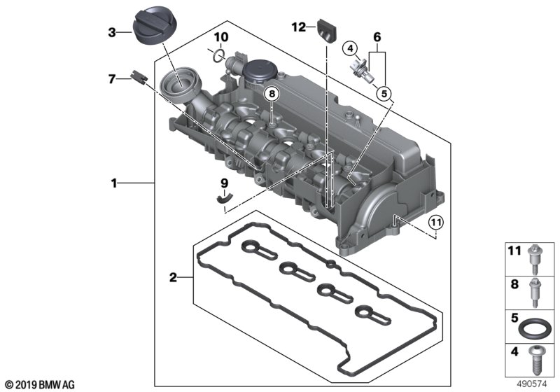 Genuine BMW 11128579962 G31 G01 G20 Cylinder Head Cover (Inc. 620d, 320d & X4 20dX) | ML Performance UK Car Parts