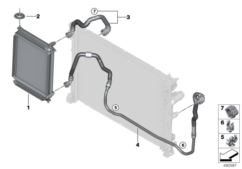 Genuine BMW 17127562166 G07 G05 G06 Line From Radiator (Inc. X5 30dX, X6 30dX & X7 40iX) | ML Performance UK Car Parts