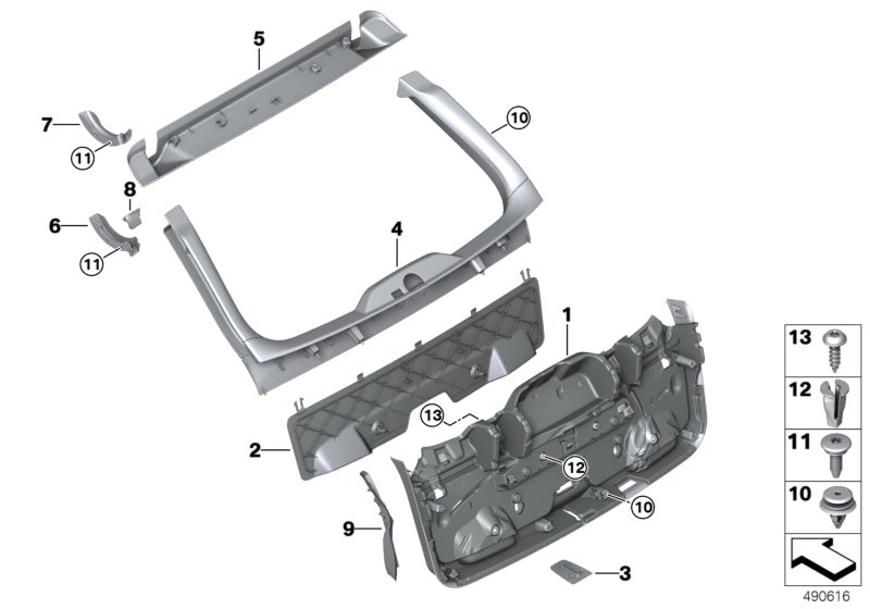 Genuine BMW 51497390404 G31 Cover Panel Flap Hinge Bracket Right (Inc. 520i, 530iX & 540dX) | ML Performance UK Car Parts