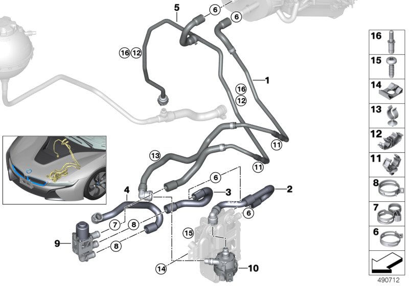 Genuine BMW 07149164643 I15 Wire Holder, Two-Place (Inc. i8) | ML Performance UK Car Parts