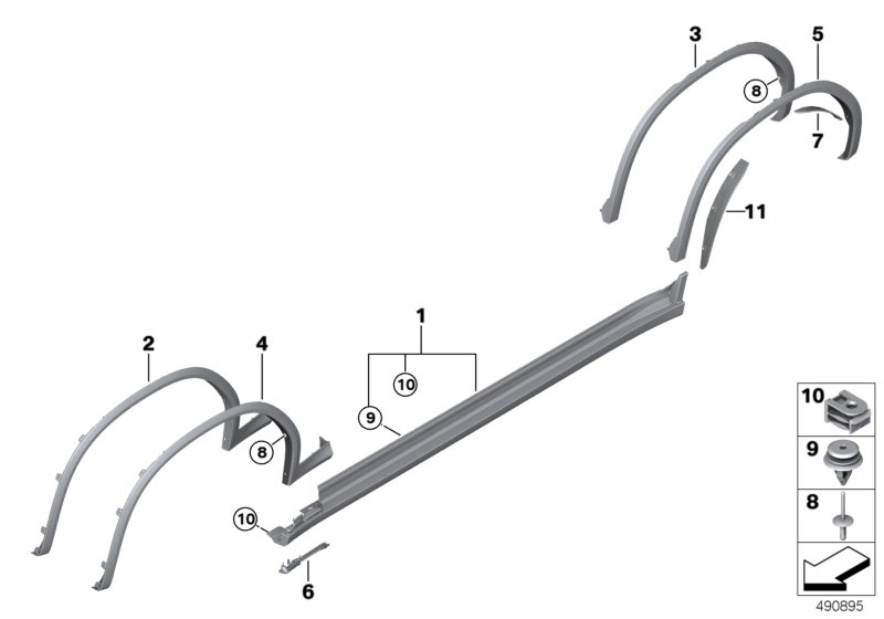 Genuine BMW 51778090925 G02 Flaired Wheel Arch, Rear Left (Inc. X4) | ML Performance UK Car Parts