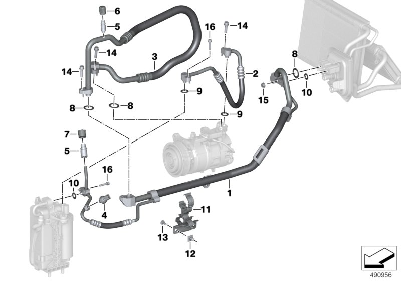 Genuine BMW 64539398902 G29 Suction Pipe Evaporator-Compressor R1234YF (Inc. Z4 M40i) | ML Performance UK Car Parts