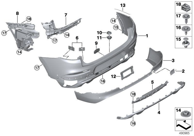 Genuine BMW 51127416025 Guide, Bumper, Left (Inc. X4) | ML Performance UK Car Parts