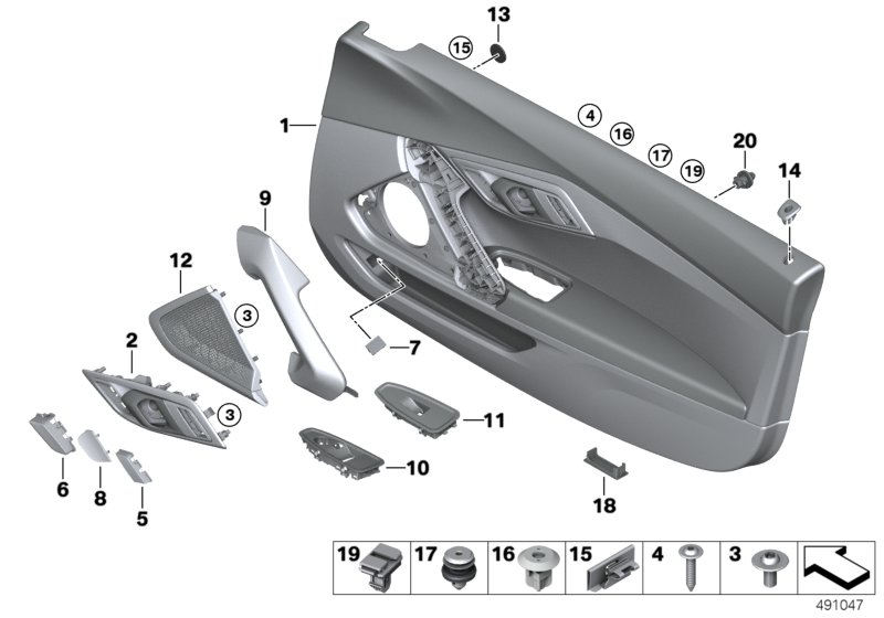 Genuine BMW 51417449460 G29 TriCover, Pull Strap, Right SCHWARZ (Inc. Z4 M40i, Z4 30i & Z4 20i) | ML Performance UK Car Parts