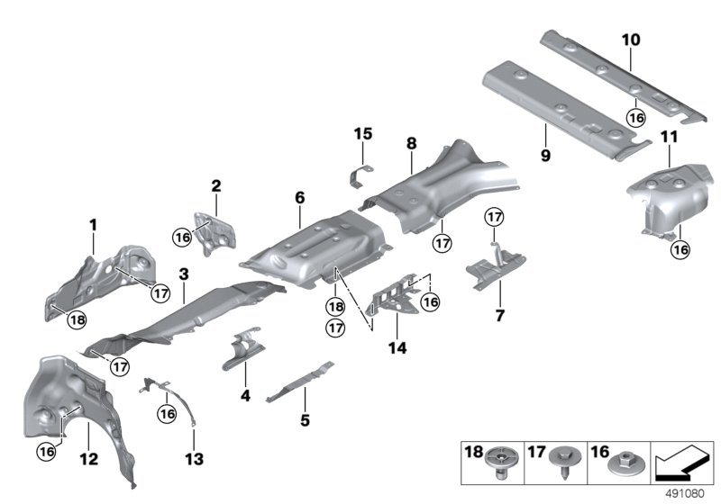 Genuine BMW 51488098655 G07 Heat Insulation, Rear Silencer, Left (Inc. X7 40iX, X7 M50iX & X7 30dX) | ML Performance UK Car Parts