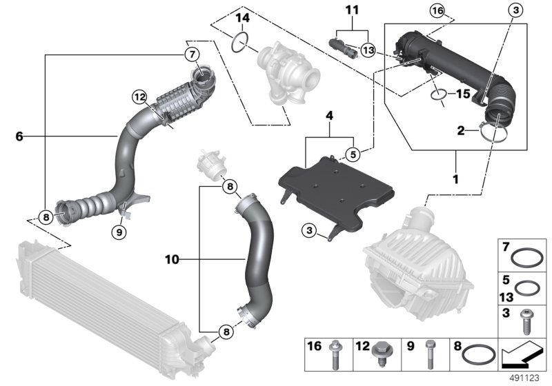 Genuine BMW 11618511338 F46 F55 F48 Charge Air Line (Inc. 116d, 216i & X1 20d) | ML Performance UK Car Parts