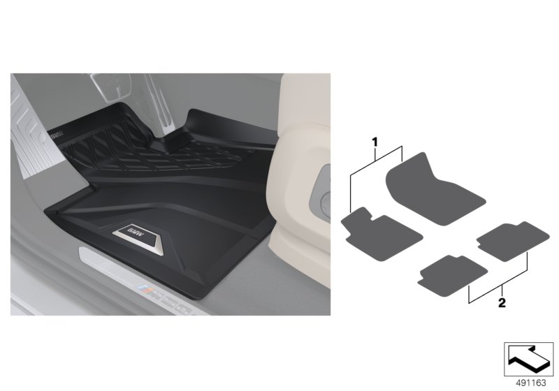 Genuine BMW 51472458562 G07 Floor Liner Rear 2.SR/6/7-SITZIG (Inc. X7 50iX, X7 M50dX & X7 30dX) | ML Performance UK Car Parts