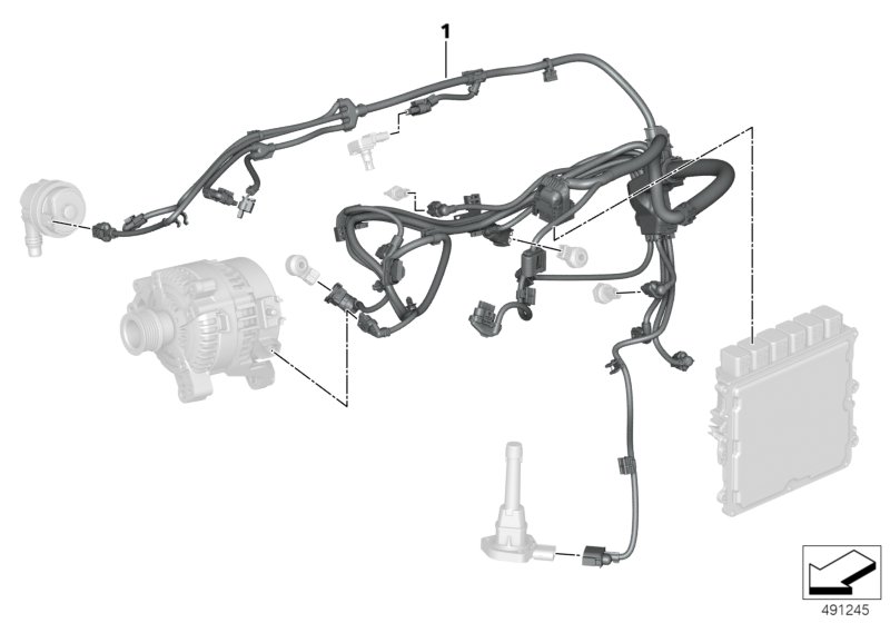 Genuine BMW 12518664886 G20 G29 Wiring Harness, Eng. Sensoric Module 1 (Inc. M340i & Z4 M40i) | ML Performance UK Car Parts