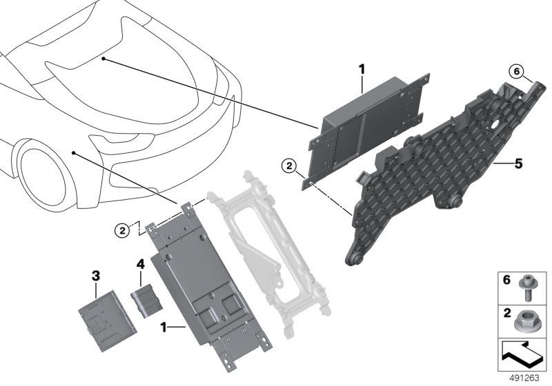 Genuine BMW 65156991992 I15 Holder For Telematics Control Unit ATM (Inc. i8) | ML Performance UK Car Parts