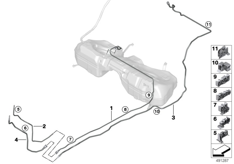 Genuine BMW 16127449027 G20 G21 Front Fuel Feed Line (Inc. M340iX, M340i & 320i 1.6) | ML Performance UK Car Parts