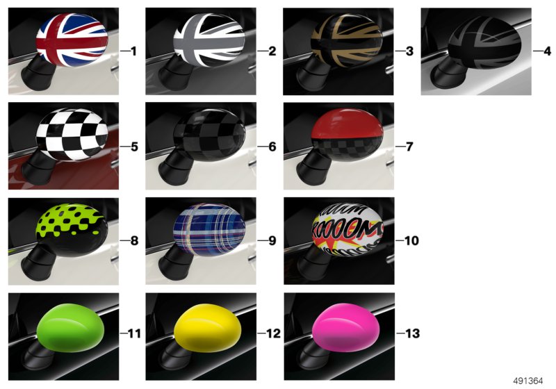 mini cooper mirror covers