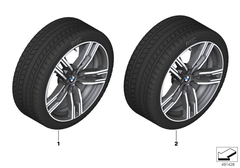 Genuine BMW 36112462560 G14 G16 G15 Tpm Wheel&Tire Winter Orbit Grey 245/40R19 98V (Inc. M850iX, 840iX & 840dX) | ML Performance UK Car Parts