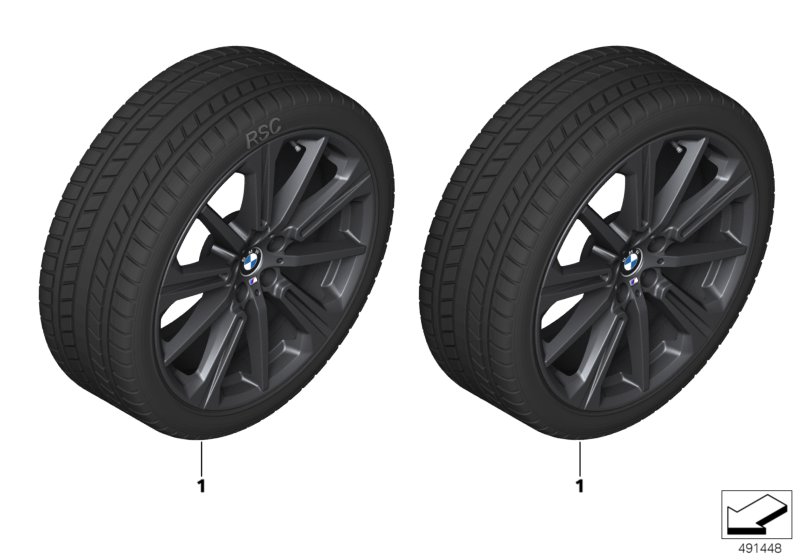 Genuine BMW 36112467226 G05 G06 Tpm Wheel & Tire All-Terrain Black Matte 275/45R20 110H (Inc. X5) | ML Performance UK Car Parts