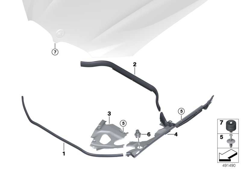 Genuine BMW 51767397489 G02 Upper Left Engine Compartment Cover (Inc. X4 20iX & X3) | ML Performance UK Car Parts