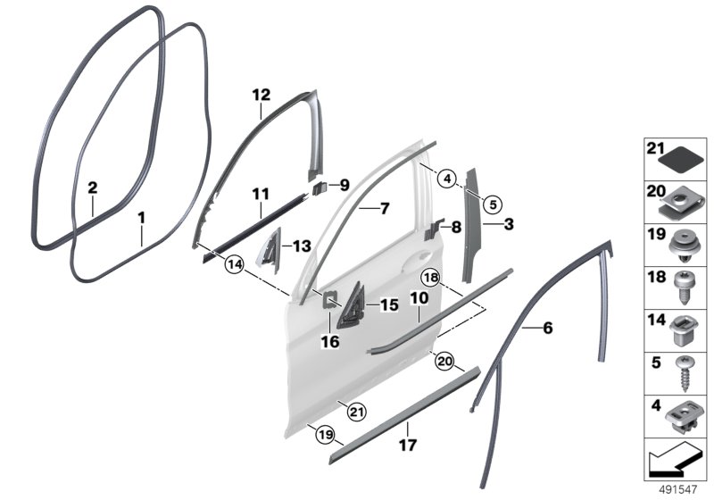 Genuine BMW 51337416496 Window Guide For Trim Front Door Right (Inc. X4) | ML Performance UK Car Parts