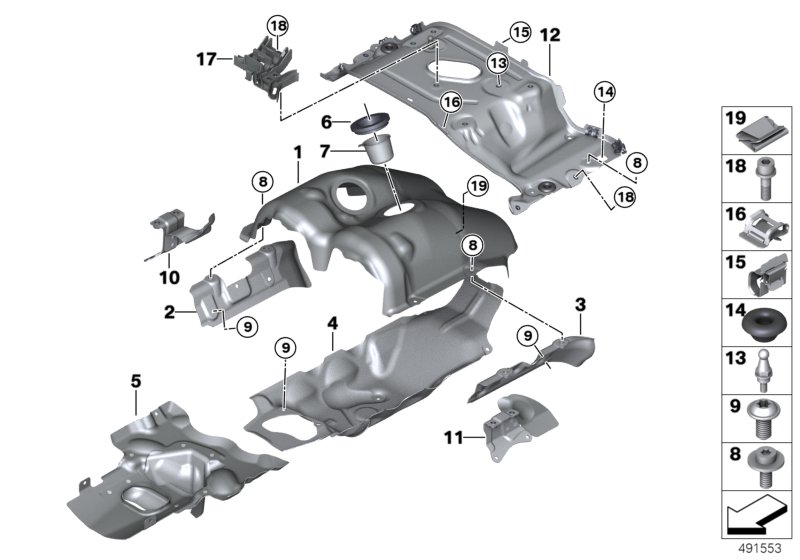 Genuine BMW 11657856410 F93 F90 F91 Heat Protection Right CYL. 1-4 (Inc. M5 & M8) | ML Performance UK Car Parts