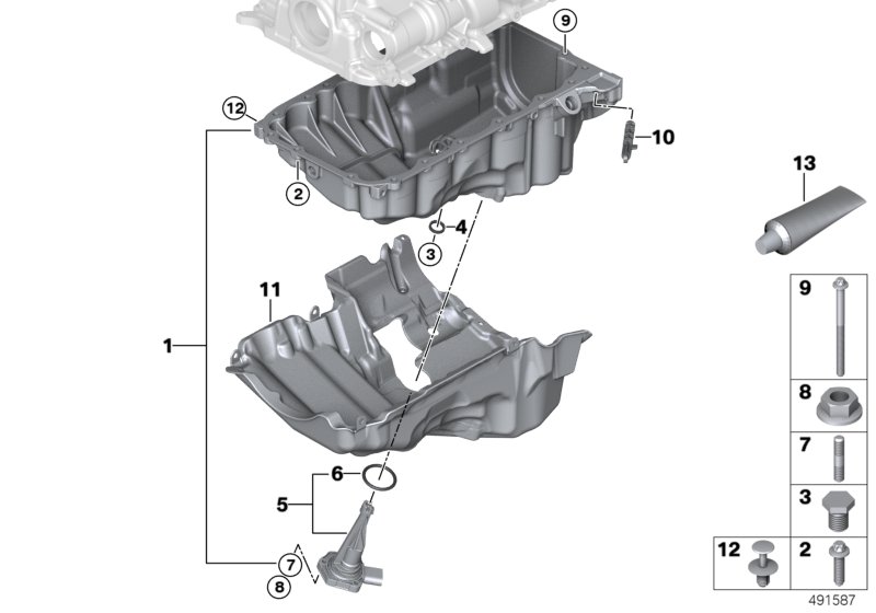 Genuine BMW 11138580122 G20 G31 G11 Oil Pan (Inc. 320i 1.6, 330e & 530e) | ML Performance UK Car Parts