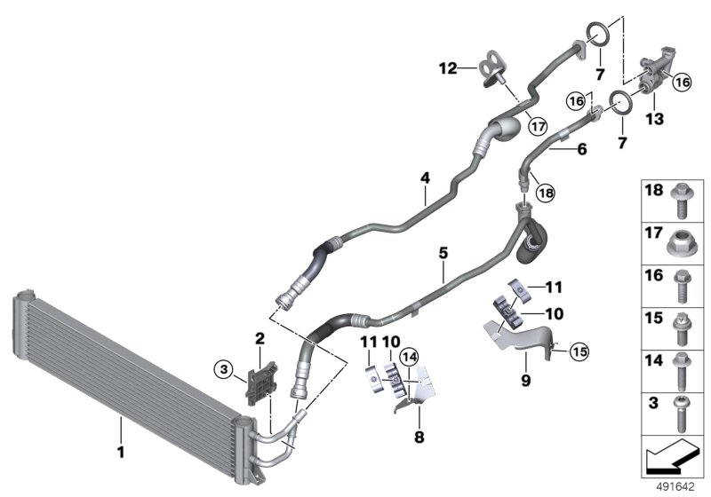 Genuine BMW 17228689544 G15 G16 G14 Trans. Oil Cooler Feed Line, Front (Inc. 750iX, M550iX & M850iX) | ML Performance UK Car Parts