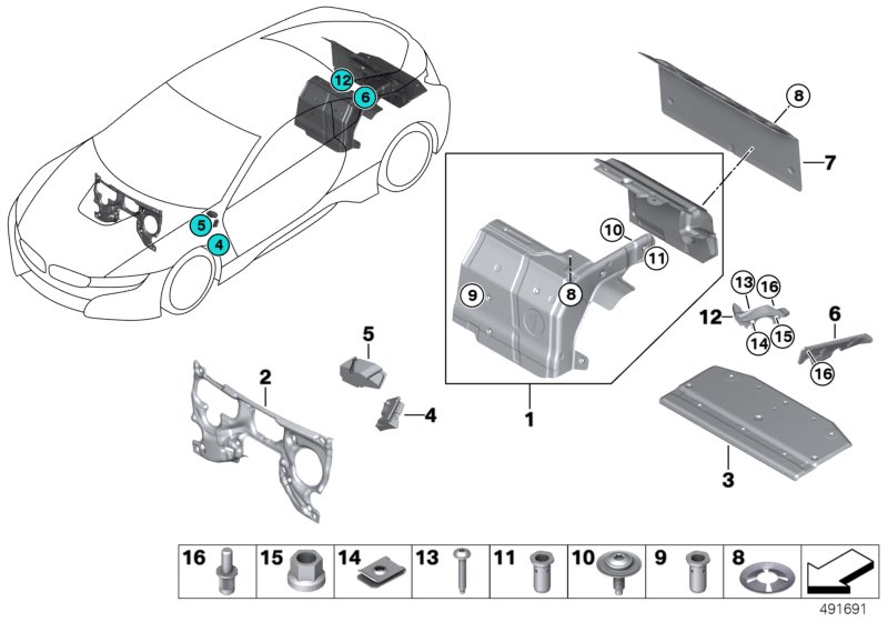 Genuine BMW 51487329649 I12 I12 Sound Insulation, Drip Rail, Left (Inc. i8) | ML Performance UK Car Parts