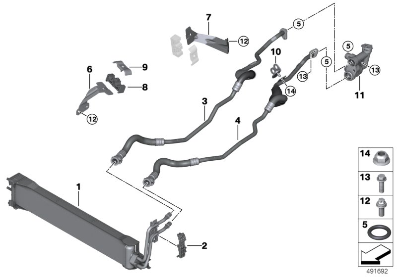 Genuine BMW 17228673189 G06 G05 G07 Bracket, Oil Cooler Line (Inc. X5 50iX, X7 M50iX & X7 50iX) | ML Performance UK Car Parts