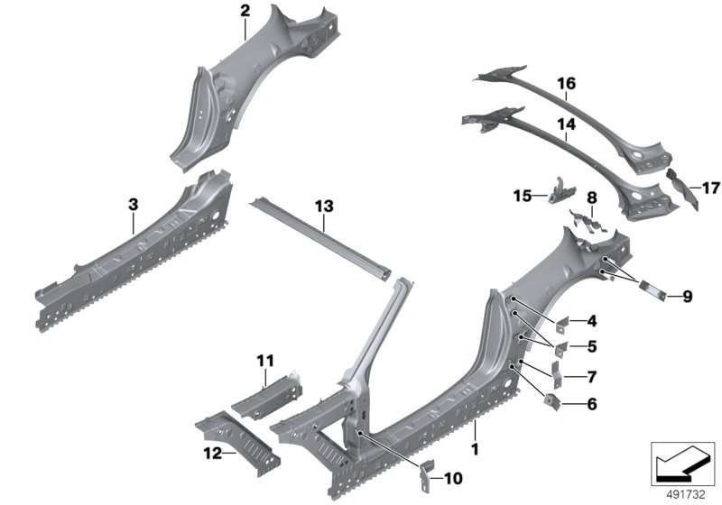 Genuine BMW 41008812550 G29 Bracket, A-Pillar Side Panel, Center Rt (Inc. Z4 M40i, Z4 30i & Z4 20i) | ML Performance UK Car Parts