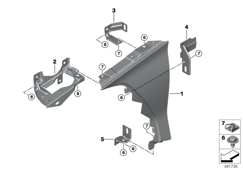 Genuine BMW 41008812545 G29 Bracket, Side Panel, Front Left (Inc. Z4 20i, Z4 30i & Z4 M40i) | ML Performance UK Car Parts