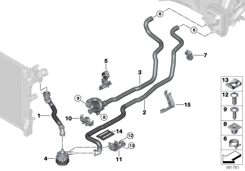 Genuine BMW 64216821616 G32 Coolant Hose, Supply 2 Auxiliary coolant pump - heat exchanger (Inc. 640iX, 620d & 640i) | ML Performance UK Car Parts