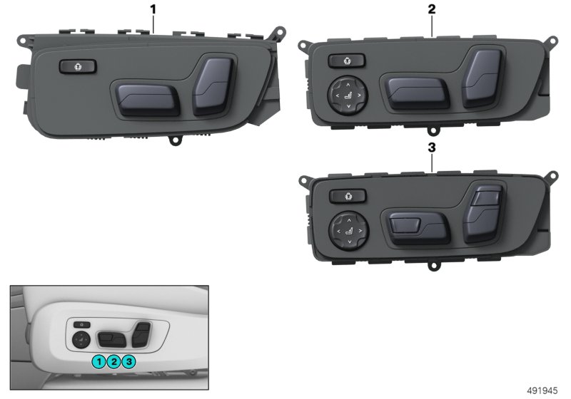 Genuine BMW 61316801479 G07 G05 G06 Seat Adjustment Switch, Left (Inc. X6 30iX, X6 30dX & X5 25dX) | ML Performance UK Car Parts