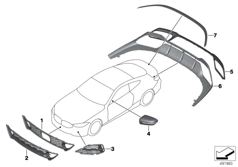 Genuine BMW 51128077464 G14 G15 TriCover, Tow Fitting, Rear CFK (Inc. 840dX, 840iX & M850iX) | ML Performance UK Car Parts