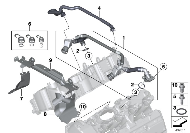 Genuine BMW 11157646726 F15 F16 Holder CYL 1-4 (Inc. X5 50iX 4.0, X6 50iX 4.0 & X5 50iX) | ML Performance UK Car Parts