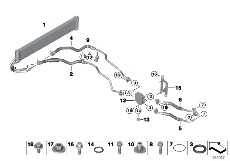 Genuine BMW 17208431955 Bracket Oil Pipe ENDURANCE SPEC. (Inc. M4 GT4) | ML Performance UK Car Parts